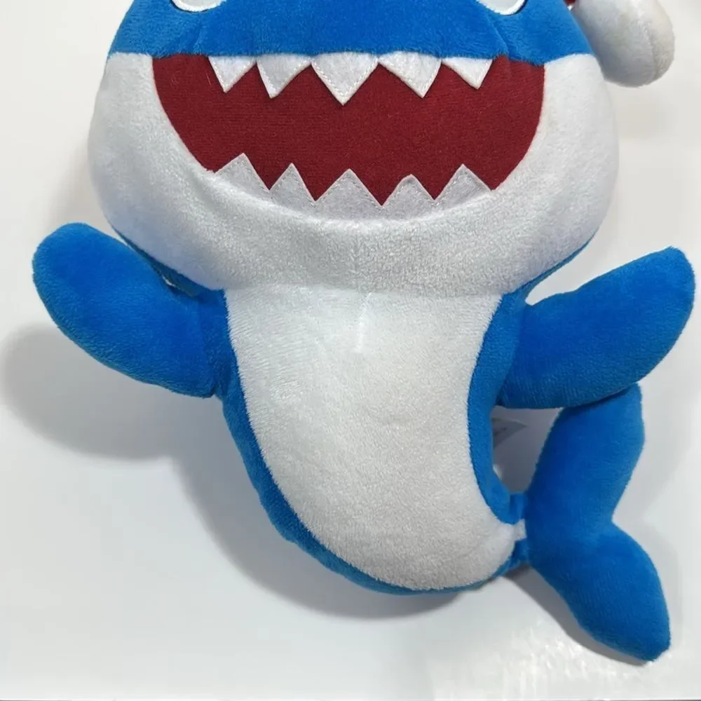 Nickelodeon Baby Shark Holiday Daddy Shark Stuffed Animal Blue White